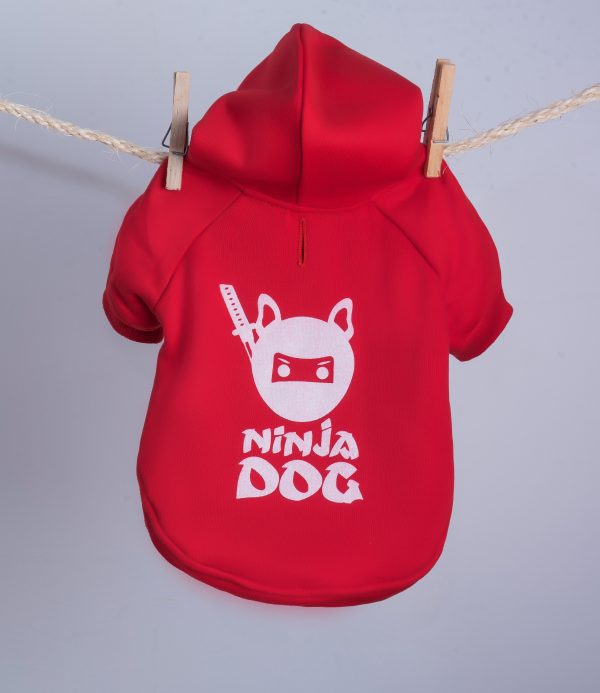 Hoodie Ninja Dog Rojo